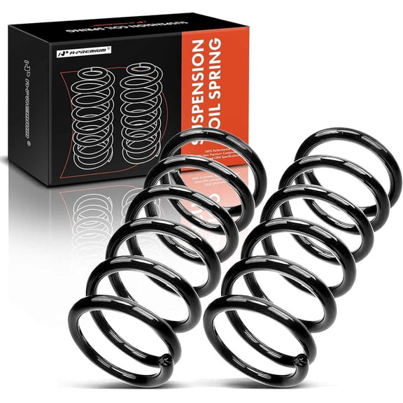 A-Premium 2Pcs Rear Left and Right Suspension Coil Spring Set Compatible with Toyota Sienna 2004-2010 3.3L 3.5L FWD Driver and Passenger Side Replace# 81411