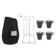 thumbnail image 2 of Coffee Cups Set Black Stackable Stainless Steel Double Layer Insulated Easy to Clean with Metal Stand for Camping, 2 of 5