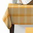 thumbnail image 3 of Yellow Orange Checkered Tablecloth Rectangle Table Cloth 60x84 , Waterproof Tablecloth Outdoor Table Cloth, Farmhouse Buffalo Plaid Striped Washable Table Cover for Kitchen Dining Party, 3 of 8