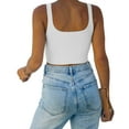 thumbnail image 4 of REORIA Square Neck Crop Tank for Women Seamless Ribbed Tank Basic Slim Fit Crop Tops, 4 of 11