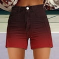 thumbnail image 2 of Shorts for Women Relaxed Fit Floral Printed High Waist Denim Casual Shorts with Pockets, 2 of 4