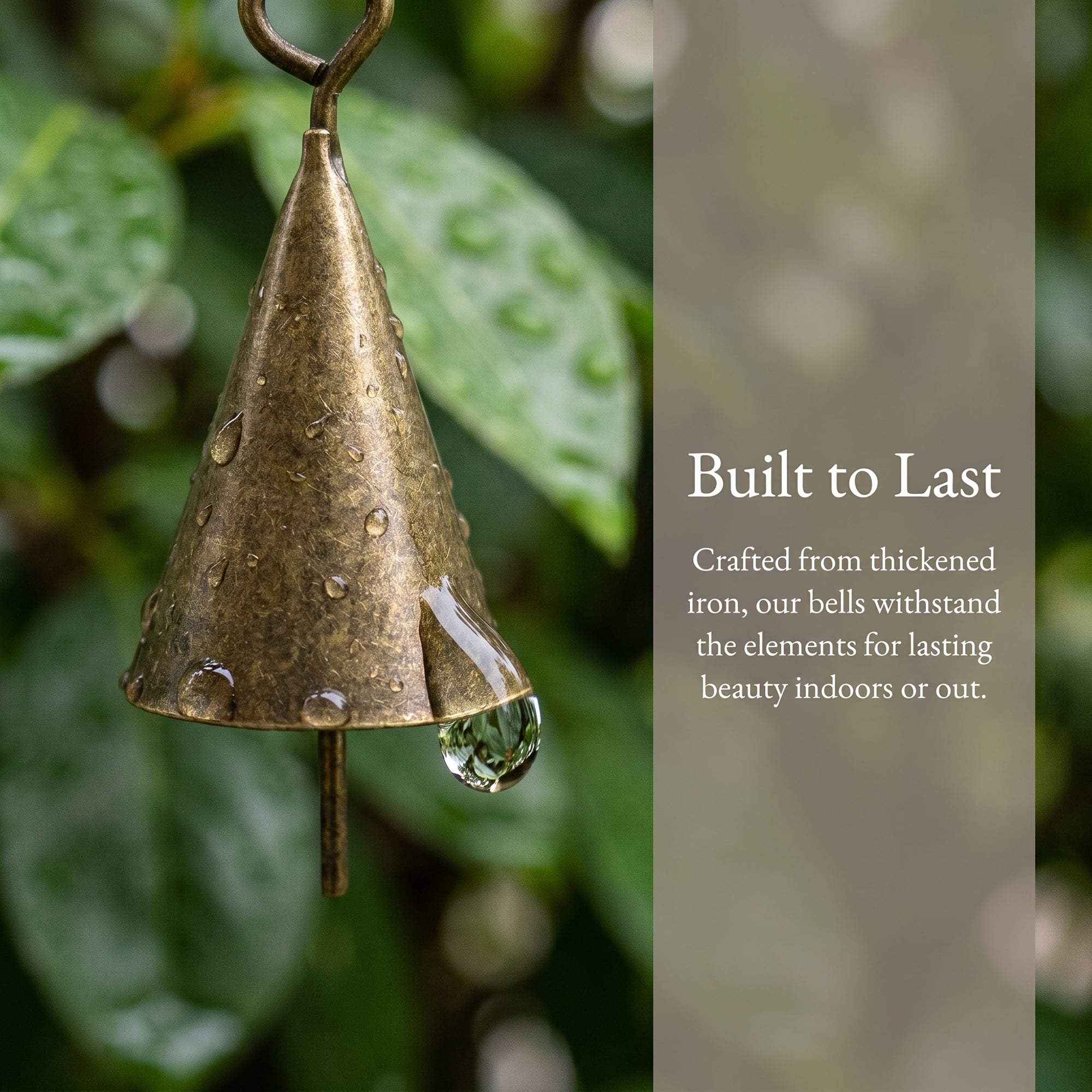 Unique Bargains Door Knob Protection Rustic Iron Cow Bell Bronze 0.9" x 0.9" x 1.8"