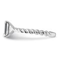 thumbnail image 4 of 14k White Gold Solitaire 1.05ct. Emerald Twisted Ring Band Moissanite Engagement Ri Size 9, 4 of 7
