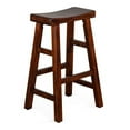 thumbnail image 2 of Home Square 30" Saddle Seat Mahogany Wood Stool in Dark Chocolate - Set of 2, 2 of 8