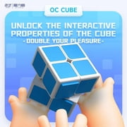QiYi OS Cube 2x2 Magnetic Cube QY Blue POP Puzzle Cube,2x2x2 Stickerless Magic Cube Kid Toys