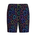 thumbnail image 4 of Fotbe Colored Hearts Pajama Shorts for Men, Men's Pajama Bottoms, Sleepwear,Short Pajama Pants-Medium, 4 of 9