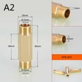 thumbnail image 2 of 3/8 inch 1/2 inch Double Male Thread Copper fittings Brass straight pipe Lengthen Connection Adapter Connector, 2 of 3