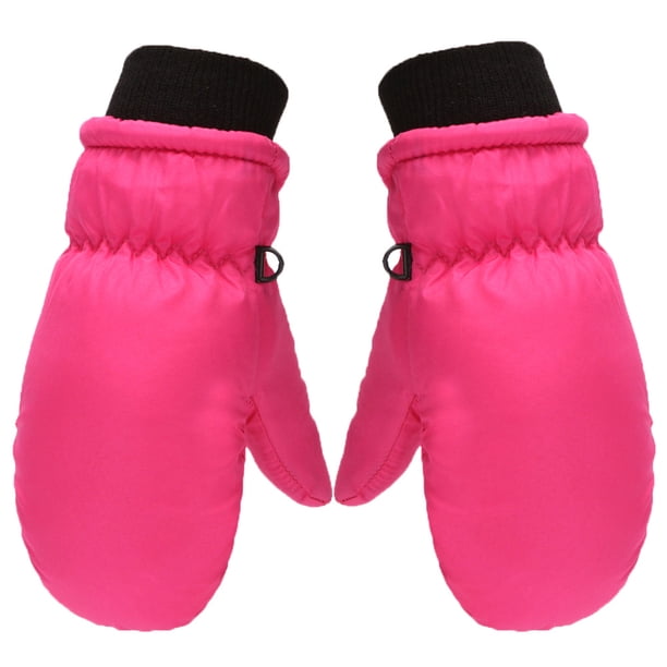 La bolsa de guantes para niños se refiere a guantes de nieve para ciclismo para niños y niñas, gruesos, a prueba de frío y con forro polar, con dedos cálidos para esquiar, de varios tamaños