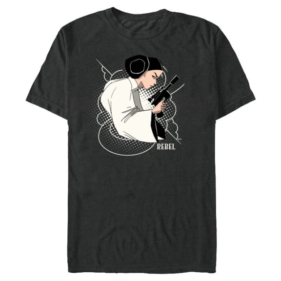 Star Wars Princess Leia Ready to Fight - Short Sleeve Blended T-Shirt for Adults - Customized-Dark Heather