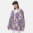 thumbnail image 5 of Fotbe Violets Flowers Men's Women's UPF 50+ Sun Protection Jacket Hooded Cooling Shirt with Pockets Hiking Outdoor Performance-, 5 of 9