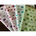thumbnail image 2 of Cotton Tablecloth Floral Hearts Print Hearts and Dots Purple, 2 of 2