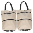 thumbnail image 6 of CIMAXIC 2Pcs Shopping Bags Foldable Design With Wheels For Women Daily Use, 6 of 8