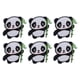 thumbnail image 5 of Qukaim Parches de costura de panda, 6 unidades, de algodón, para mochilas, ropa, bolsas, 5 of 5
