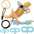 thumbnail image 1 of Adjustable Small Reptile Leash with Escape-Proof Nylon Rope, Soft Chest Strap, Elastic Cushioning, Includes Leg Covers for Bearded Dragons, Geckos, Iguanas, Sizes S to L, Multiple Colors, 1 of 6