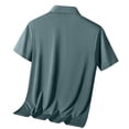 thumbnail image 4 of Funny Shirts, Mens Fashion Casual Solid Pullover Round Neck Buttons Short Shirts, 4 of 4
