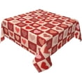 thumbnail image 2 of Valentines Day Tablecloth Square 54x54 Inch Happy Mothers Day Table Cloth Gift Waterproof Wedding Marrige Heart Table Clothes Reusable Table Cover for Dining Room Home Decor, 2 of 6