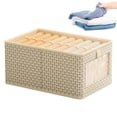 thumbnail image 4 of Collapsible Storage Bins | Non-Woven Fabric Bins Drawer Clothes Organizers | Foldable Closet Office Storage Basket Separation Box for Shelves Student Dormitory, 4 of 9