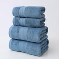 thumbnail image 2 of Blue 4 Pcs Bath Towels Set In Blue Color, Including 2 Bath Towels And 2 Hand Towels #41b3u, 2 of 7