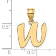 thumbnail image 4 of 14k Yellow Gold Polished Finish Script Design Letter W Initial Pendant, 4 of 4
