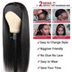 thumbnail image 2 of Headband Wig Human Hair 14 Inch Straight Headband Wigs for Black Women Glueless, 2 of 5