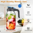 thumbnail image 2 of LANFENG Glass Pitchers with Lid - Sun Tea Glass Jars for Outside, Half Gallon Mason Jar Pitchers with Wide Mouth Airtight Lid, 2 Quart Pitcher for Breast Milk 64 oz, 2 of 7