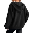 thumbnail image 4 of Turilly Womens Sherpa Pullovers Women's Loose Colored Fuzzy Fleece Half-Zip Hooded Raglan Long-Sleeved Sweatshirt, 4 of 4