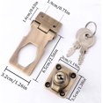 thumbnail image 4 of Metal Locking Hasp 2 Pieces Buckle Locking Hasp Metal Lock Hasp Door Bolt Latch Buckle With Padlock And Key For Garage Doors, Wooden Crates, 4 of 5