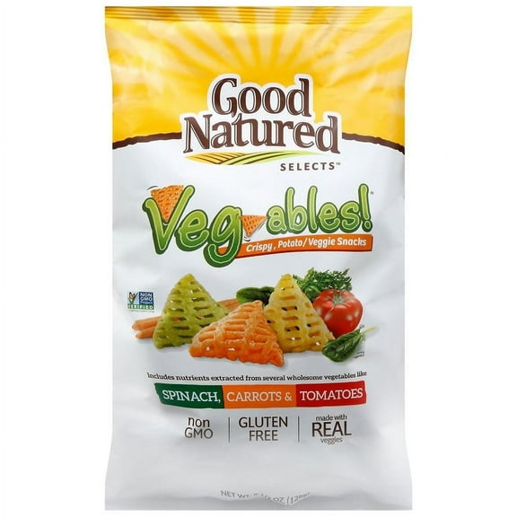 Good Natured Veg-ables! Crispy Potato and Veggie Snacks 4.5 oz Pack of 2
