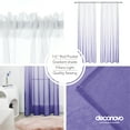 thumbnail image 4 of Deconovo Ombre Sheer Curtains 2 Panels Rod Pocket Gradient Voile Linen Curtains 52 x 90 inch Blue Purple, 4 of 5