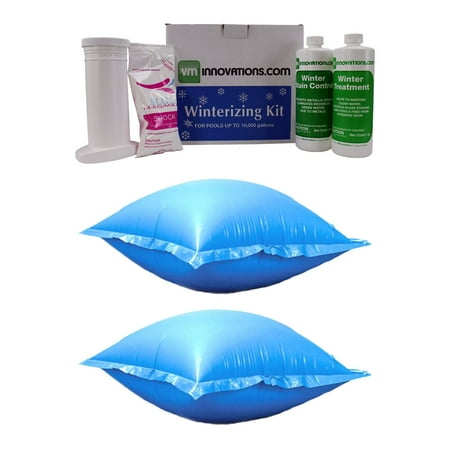 - Swimming Pool 10,000 Gal Winterizing Chemical Kit & 4 Foot Cover Pillow (2 Pack)