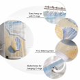 thumbnail image 5 of Extra Long Shower Curtain 72x84 Inch, Coastal Shell Shower Curtain Waterproof Bathroom Decor Blue Yellow Summer Beach Nautical Ocean Fabric Bath Curtain Set Accessories with Hooks, 5 of 6
