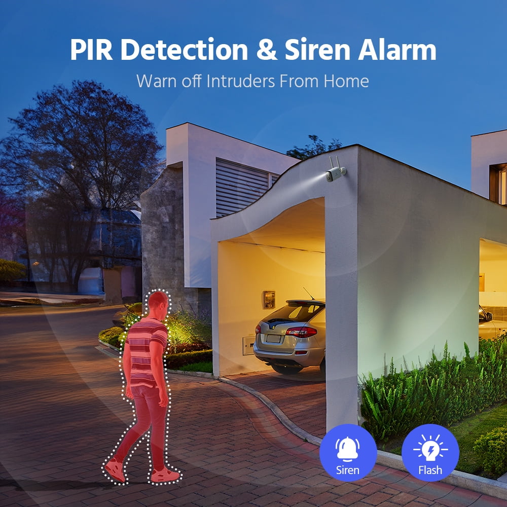 ANNKE 4MP Wireless Outdoor Surveillance Camera, Dual Light WiFi Battery Camera with Solar Panel,IP65 Waterproof,Color Night Vision,AI Motion Human Detection,2-Way Talk