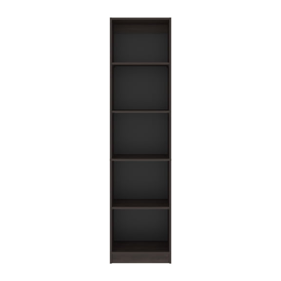 Knubmt 5 Shelves Wood Bookshelf Bookcase Book Display Storage Rack for Living Room, Office, Dark Brown