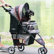 Gen7Pets Regal 4 Wheeled Pet Stroller for Dogs Up to 25 lb, Gray Shadow, 11.5 lb