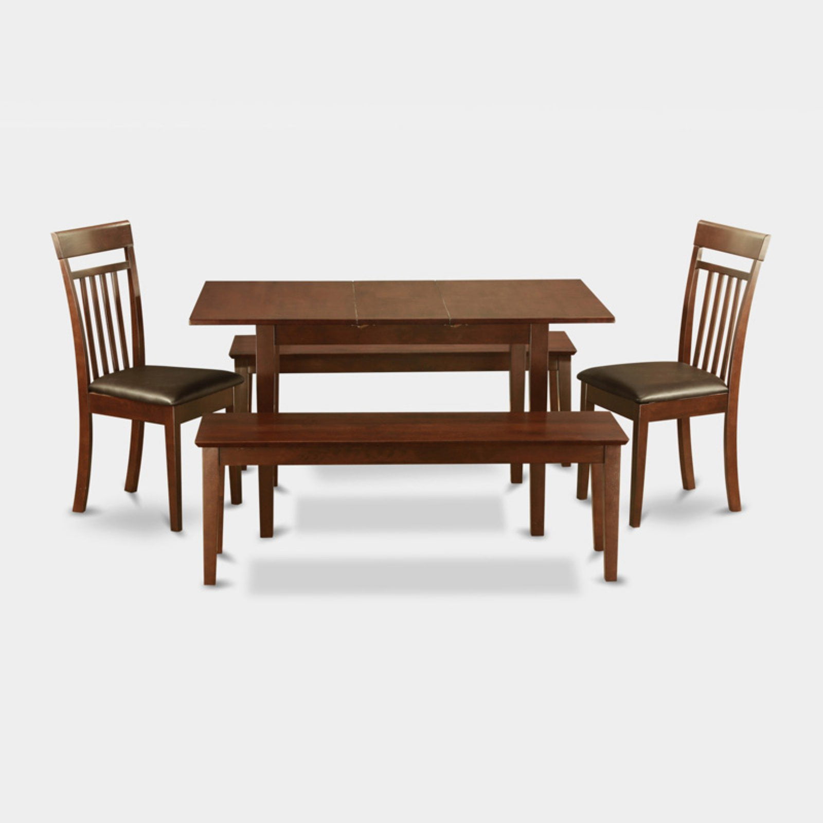 East West Furniture DUBU7H-MAH-LC 7 Piece Gathering Table Set-Counter-238808