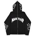 thumbnail image 2 of Sudadera con letras Y2k oscuras europeas y americanas para hombre y mujer, sudaderas con capucha, Harajuku gótico, sudadera con cremallera de gran tamaño, 2023, 2 of 5