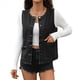 thumbnail image 3 of Chaleco Vaquero para Mujer, Medio, Sin Mangas, Desgastado Gris Negro S, 3 of 9