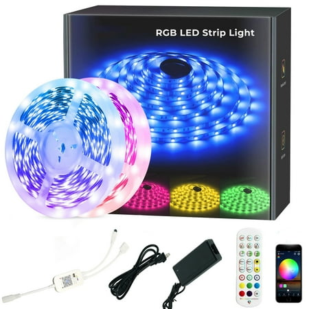 

Ledander Bedroom LED Light 65.6ft（2*32.8） LED Light RGB Dimmable APP Control and IR Remote Control Extra Long Smart LED Light Strip with Music Sync Room Kitchen Party Decorative Light Strip