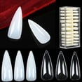 thumbnail image 2 of Labymos 504pcs Middle Long Stiletto Nail Tips Full Cover Almond Shape False Nails Nail Art Tips with Box, 2 of 7