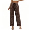 thumbnail image 5 of Karymi Wide Leg Pants Woman Sequin Wide Leg Pants, Drawstring Elastic High Waist Straight Ankle Trousers, Sparkly Party Casual Long Pants, 5 of 6