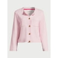 Free Assembly Women’s Long Sleeve Cardigan Sweater with Chest Pockets ...