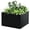 With Bottom 46*46*30cm, variant on Ataujin Black Metal Raised Garden Bed Planter Box, Versatile Floor Frame, Durable Iron Construction, Weather Resistant for Patio, Lawn, Indoor & Outdoor