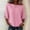 #0126-Hot Pink, variant on Neewe Women's Summer Casual Crewneck Half Sleeve T-Shirts Plain Loose Fit Cotton Linen Basic Tops Tees Blouses