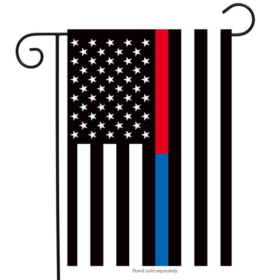 Briarwood Lane Thin Blue & Red Line Garden Flag