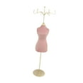 thumbnail image 2 of Soporte para presentación de joyería Jinwen organizador de joyas de terciopelo rosa Estilo C, 2 of 8