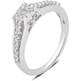 thumbnail image 4 of Arista 1/3 ct Square Diamond Women's Engagement Ring in 10K White Gold (I-J, I2-I3), 4 of 5
