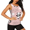 thumbnail image 2 of Bixox Women's Panda Printed Sleeveless Fitness Workout Running Quick-Dry Tank Top, 2 of 7