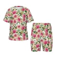 thumbnail image 1 of Balery Rose Flowers Conjunto de Pijama Infantil de Manga Corta con Estampado – Ropa de Dormir de Algodón Suave-Large, 1 of 6