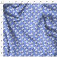 thumbnail image 4 of Toile de Coton Bleu Coeur & Imprimé Floral Rose par Yard 42 Pouces de Large, 4 of 6