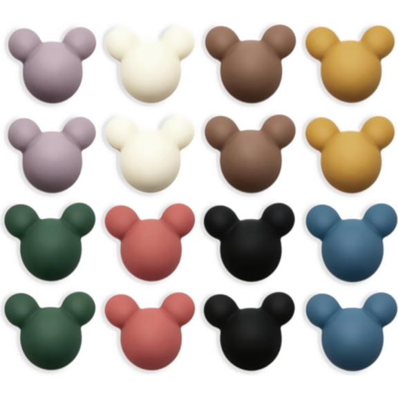 HBMYN 16 Pcs Fridge Magnets,Cute Mouse Decorative Magnets for Locker,Colorful Magnets for Whiteboard Cabinet Classroom Kitchen Office Cute Fridge Magnets